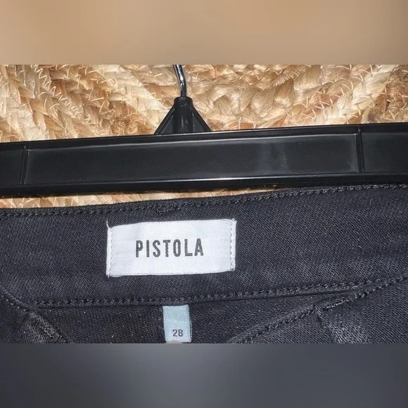 Pistola Women's Teagan High Waist Slit
Cuff Slim Leg Black Jeans,Size 28 - Picture 3 of 10